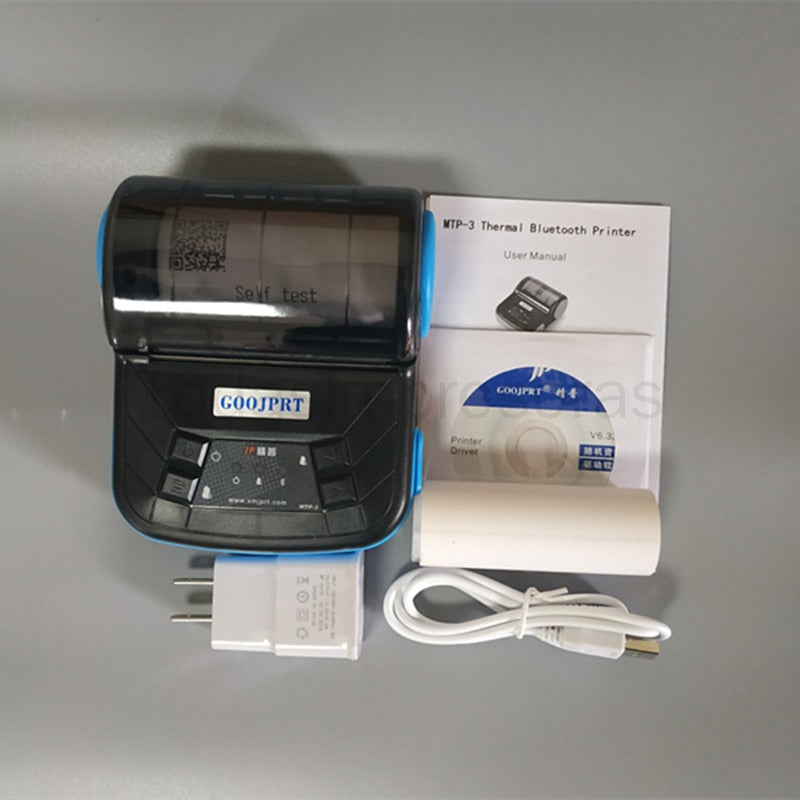 DC5V USB 3" 80mm Mini Wireless Thermal Receipt Printer Portable Bluetooth Printer Support PC Android IOS Printer Paper Impresora