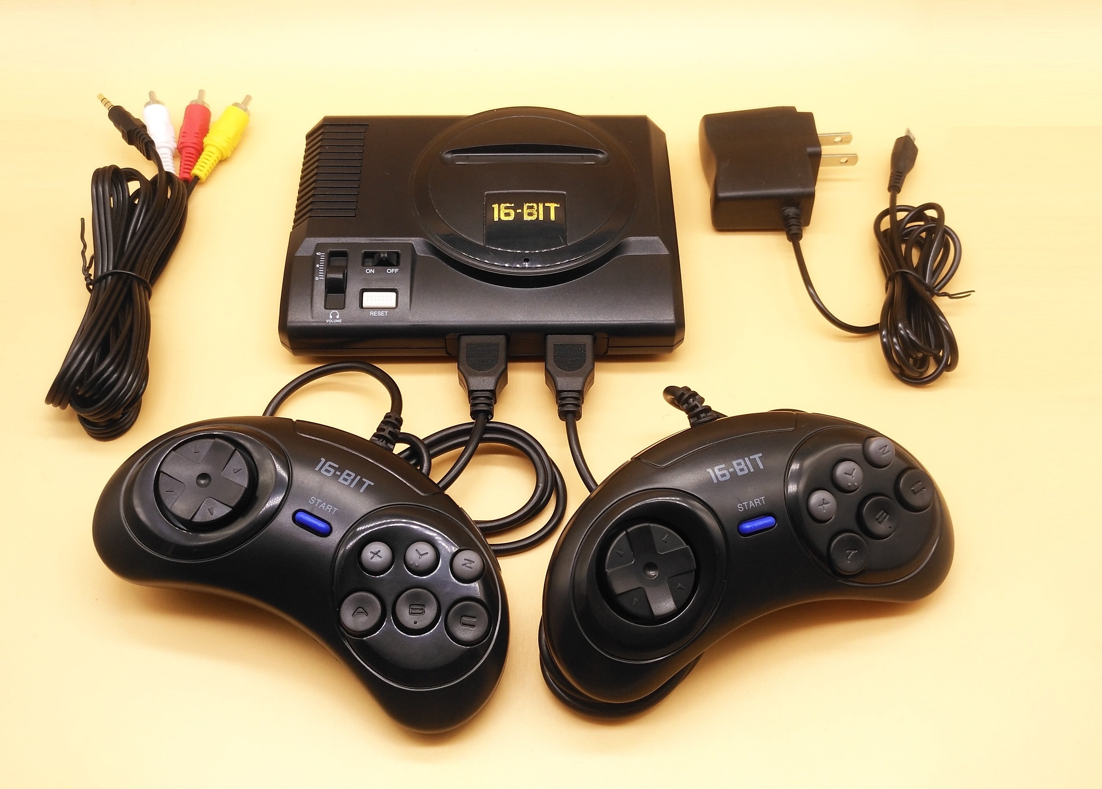 Retro Mini TV Video Game Console For Sega MegaDrive 16 Bit Games with 208 Different Built-in Games Two Gamepads AV Out