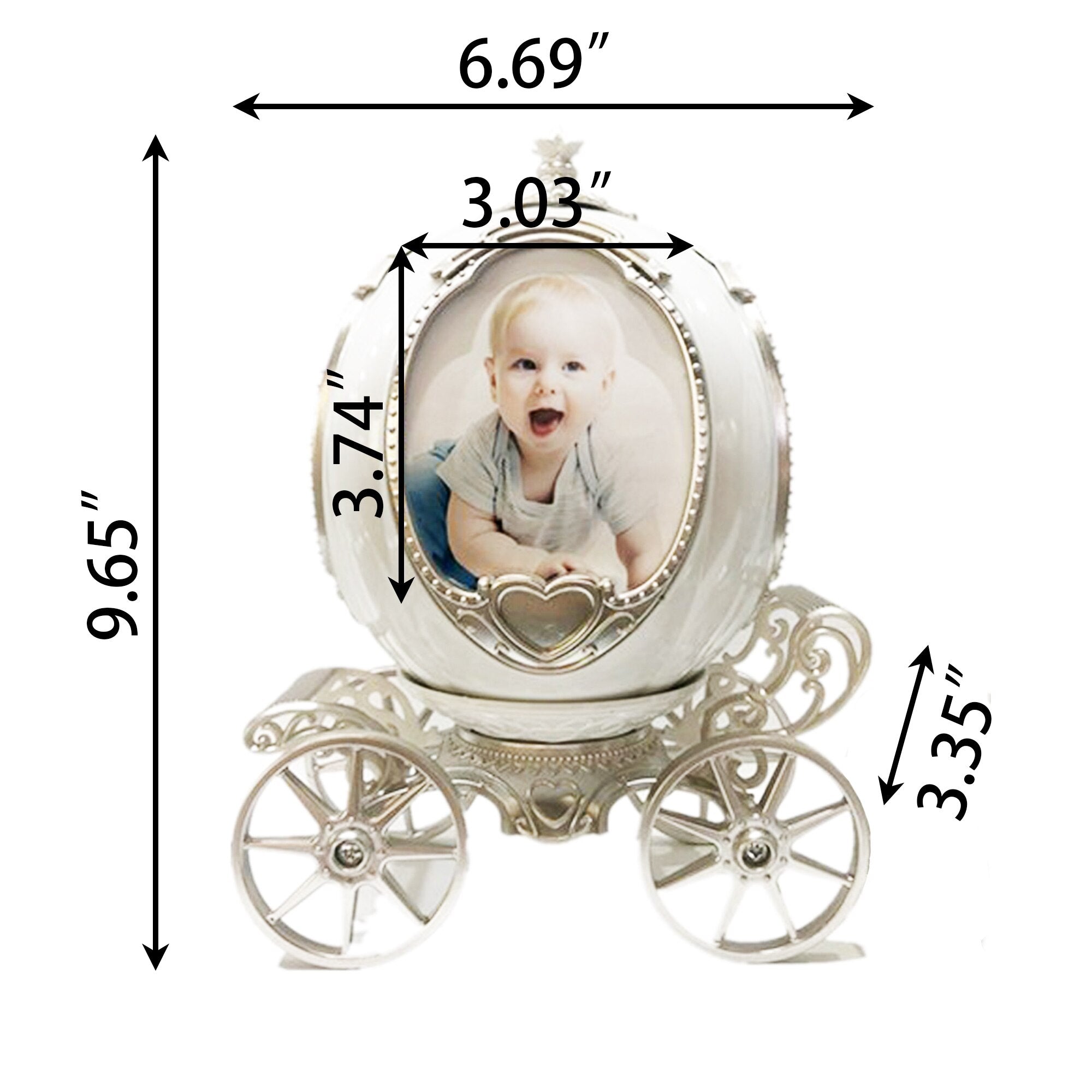 Personalized Decorative Photo Frame Rotatable Pumpkin Car Shaped Music Boxes Custom Photo Display 4 Pictures Music Box Best Gift
