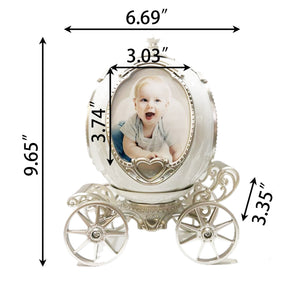 Personalized Decorative Photo Frame Rotatable Pumpkin Car Shaped Music Boxes Custom Photo Display 4 Pictures Music Box Best Gift