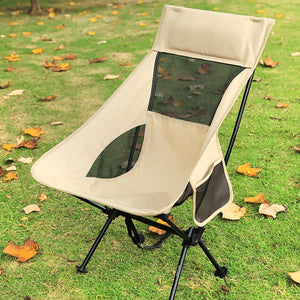 Camping Chair High Back Folding Camp Chair for Fishing, Garden Backpacking Outdoor Camping Chair for Beach Travel Recliner