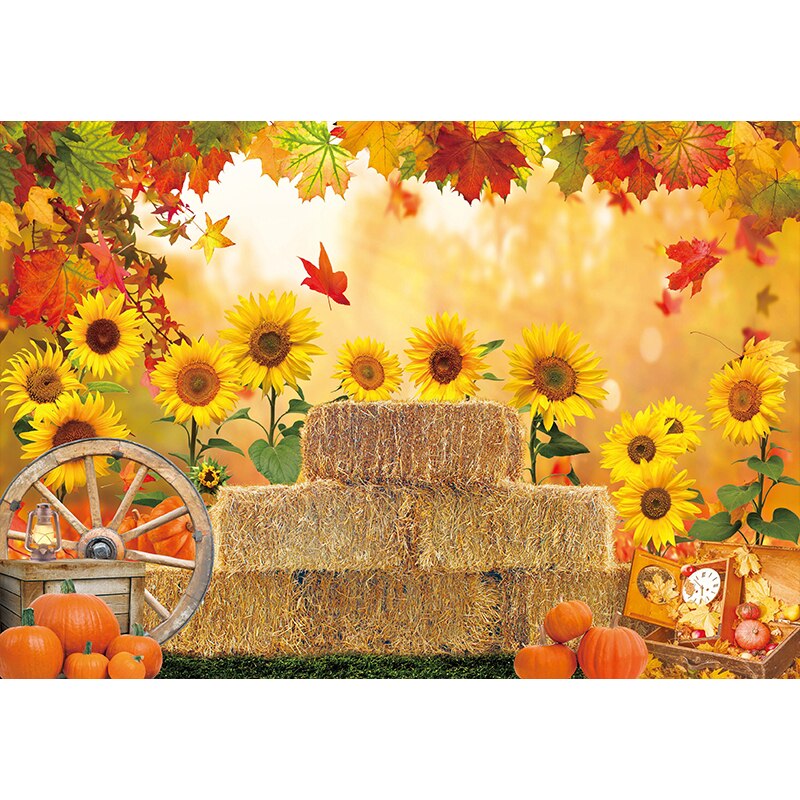 Allenjoy sunflower Photography Backdrop Newborn Child fence Smash cake Baby Shower summer background Photo studio photobooth