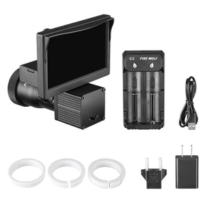 Fire Wolf Night Vision 5.0 Inch Display Siamese Scope Video Cameras Infrared illuminator Riflescope Hunting Optical