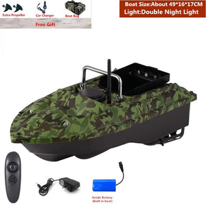 Smart Fixed Speed Cruise Radio Remote Control Fishing Bait Boat 1.5KG 500M Dual Night Light Lure Fishing RC Bait Boat Fishing