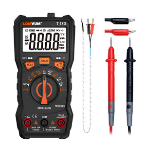 LOMVUM TRUE RMS Multimeter 6000 COUNTS High Precision Digital Multimeter NCV Smart Multimeter Auto Ranging AC/DC Flashlight
