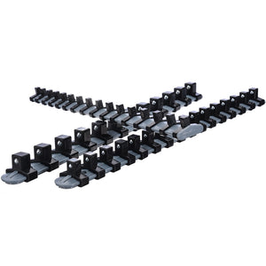 3pcs/set 1/4" 3/8" 1/2" Plastic Socket Tray Rail Rack Storage Holder Organizer Shelf Stand Socket Wrench Holders Home Tools