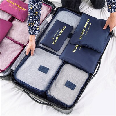 Durable Unisex Travel Bag 6Pcs/set Packing Cubes Set Organizer Luggage Bags Large Capacity Travel Hand Clothing Sorting Organize