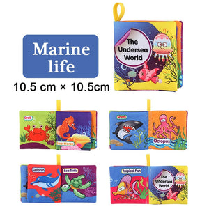 Cloth Book Cartoon Animal Face Matching Torn Baby Stereo Cloth Book Montessori Early Educational Teaching Toddler Books Gifts