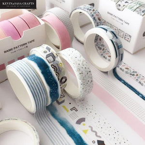 5pcs/set Printing Washi Tape Set Diy Masking Tape Cute Stickers School Suppliers Stationery Gift Presented By Kevin&Sasa Crafts