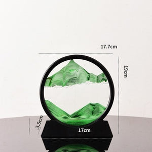 7/12inch Moving Sand Art Picture Round Glass 3D Deep Sea Sandscape In Motion Display Flowing Sand Frame Sand Painting