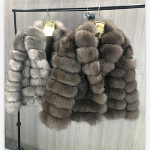 Fox Fur Fashion Luxury Coat