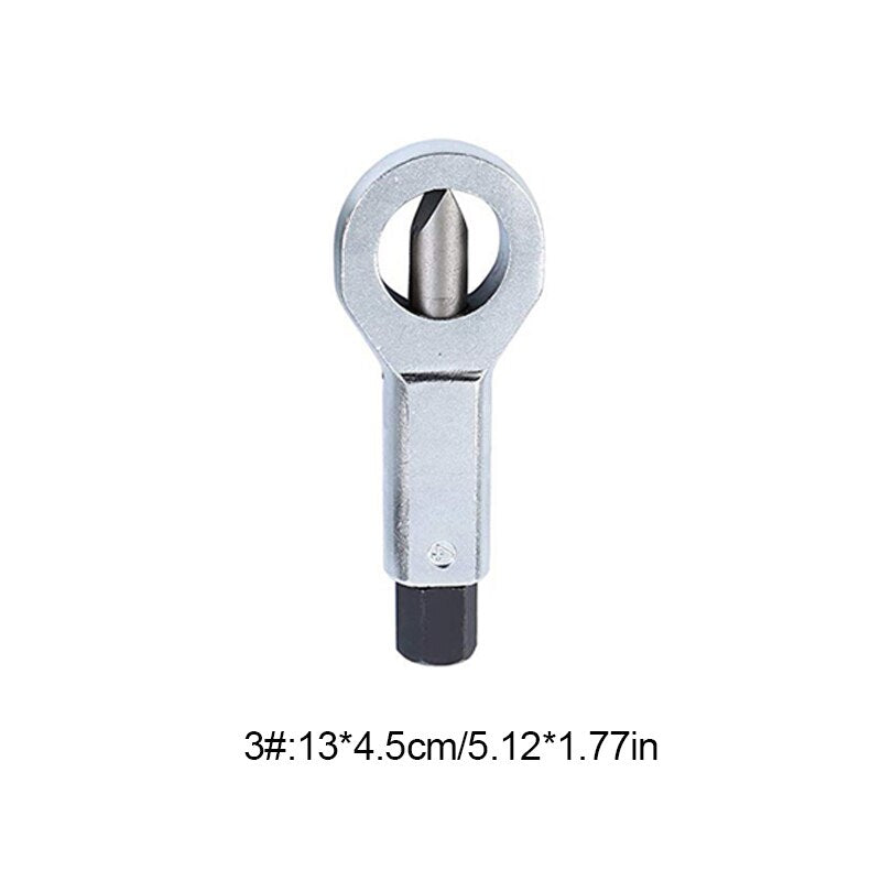 REIZ Nut Splitting Wrench Screw Cracking Spanner Set Adjustable Damaged Nut Remove Extractor Rust-Resistant Heavy Duty Tool Kit