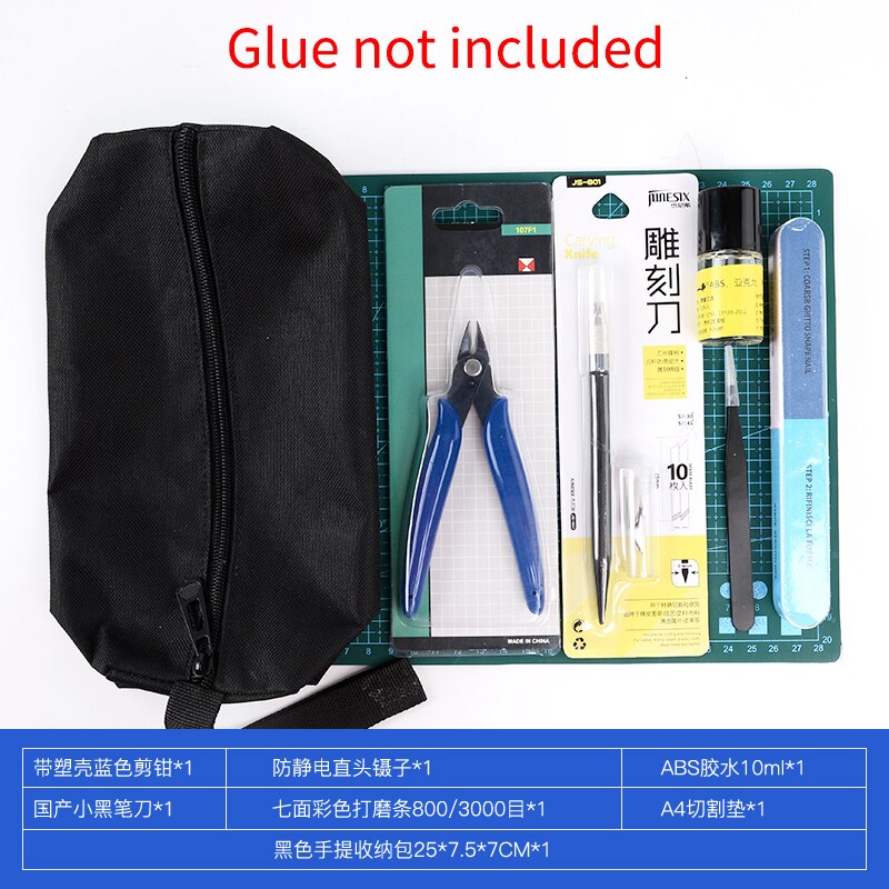 New Model Building Tools For Gundam Tools Hobby Military Model DIY Accessories Grinding Cutting Mat Polishing Tools Set(no glue)