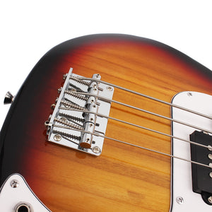 21 Frets 4 String Electric Bass Guitar Sunset Color Basswood Bass Guitar Stringed Instrument With Connection Cable Wrenches