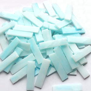 Mixed Color 1 X 4 Cm Square Stained Glass Strip Clear Glass Mosaic Pieces DIY Mosaic Tiles Hobbies Art Crafts Material 100g