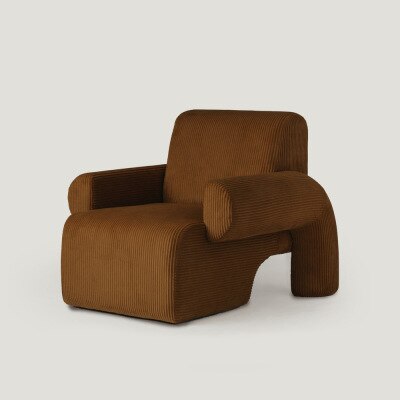 Nordic creative single sofa light luxury simple modern INS retro leisure chair corduroy fabric couch for lazy room furniture