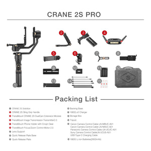 ZHIYUN Official Crane 2S/COMBO/PRO 3-Axis Handheld Gimbal Camera Stabilizer for All DSLR Canon BMPCC Sony Panasonic Cameras