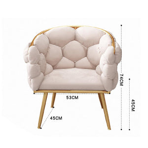 Nordic Ins Leisure Single Sofa Chairs Light luxury Net Red Girl bedroom Chair Nail Salon Makeup Chair Creative Bedroom Chair