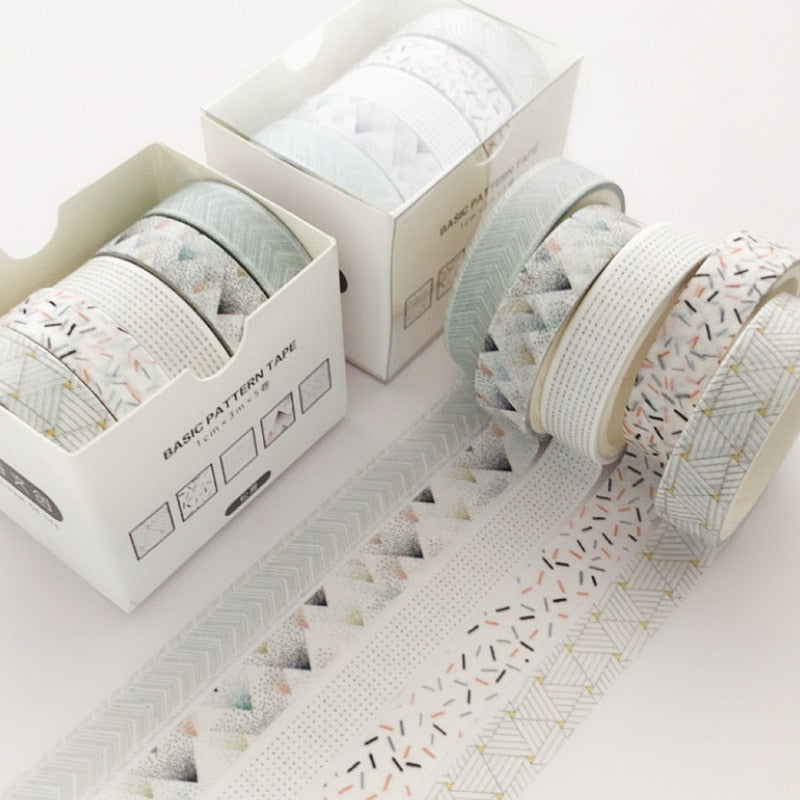 5pcs/set Printing Washi Tape Set Diy Masking Tape Cute Stickers School Suppliers Stationery Gift Presented By Kevin&Sasa Crafts