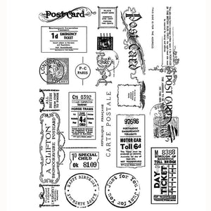 KLJUYP Vintage Tickets and Postmarks Clear Stamps Scrapbook Paper Craft Clear stamp scrapbooking