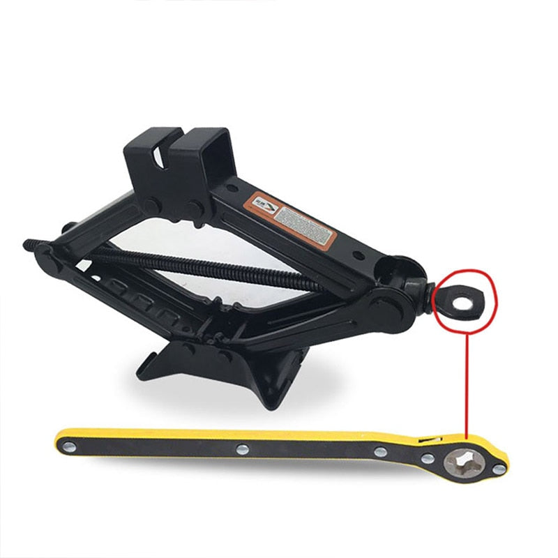Auto Labor-Saving Jack Ratchet Wrench Scissor Jack Garage Tire Wheel Lug Wrench Handle Labor-Saving
