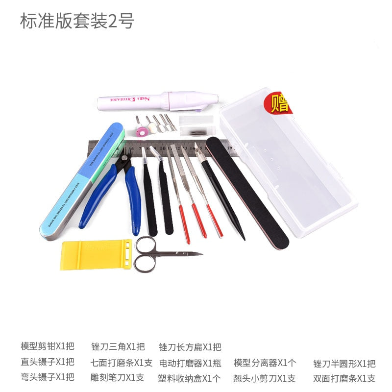 New Model Building Tools For Gundam Tools Hobby Military Model DIY Accessories Grinding Cutting Mat Polishing Tools Set(no glue)