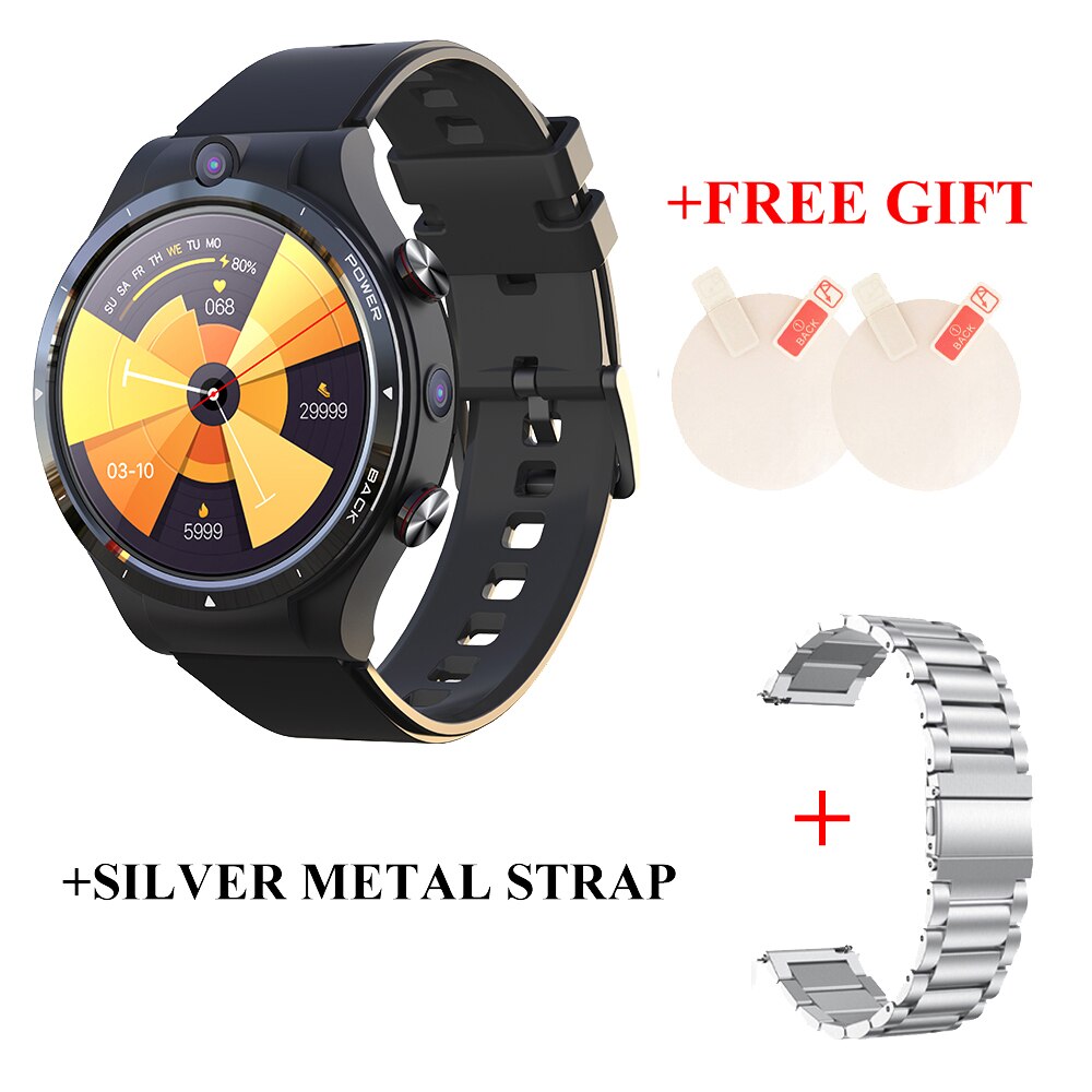 LEMFO LEM15 4G Smart Watch Men 128GB ROM 900mAh Power Bank 2021 Dual Cameras Smartwatch GPS Helio P22 Chip Android 10.7