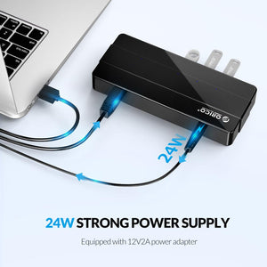 ORICO USB HUB 7/4 Port USB3.0 Desktop HUB with 12V Power Adapter USB Splitter For Computer Accessories