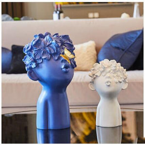 European Resin Butterfly Boy Figurines Ornaments Kawaii Decor Home Room Table Head Statues Crafts Art Office Desktop Accessories