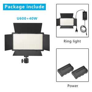 U800 LED Photo Studio Light for Tiktok Youbute Game Live Video Lighting 40W/50W Portable Video Recording Photography Panel Lamp