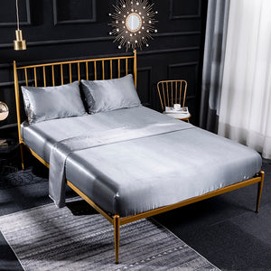 Bedding Set Luxury Queen King Size Set Of Sheets Satin Euro Bed Linens Elastic Bed Cover Sets Bedspreads For Single Double Beds