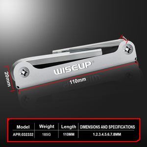 WISEUP Allen Keys Folding Hexagon key set CR-V Folding Screwdriver flat Torx Keys hand tools Portable star key Wrench Set
