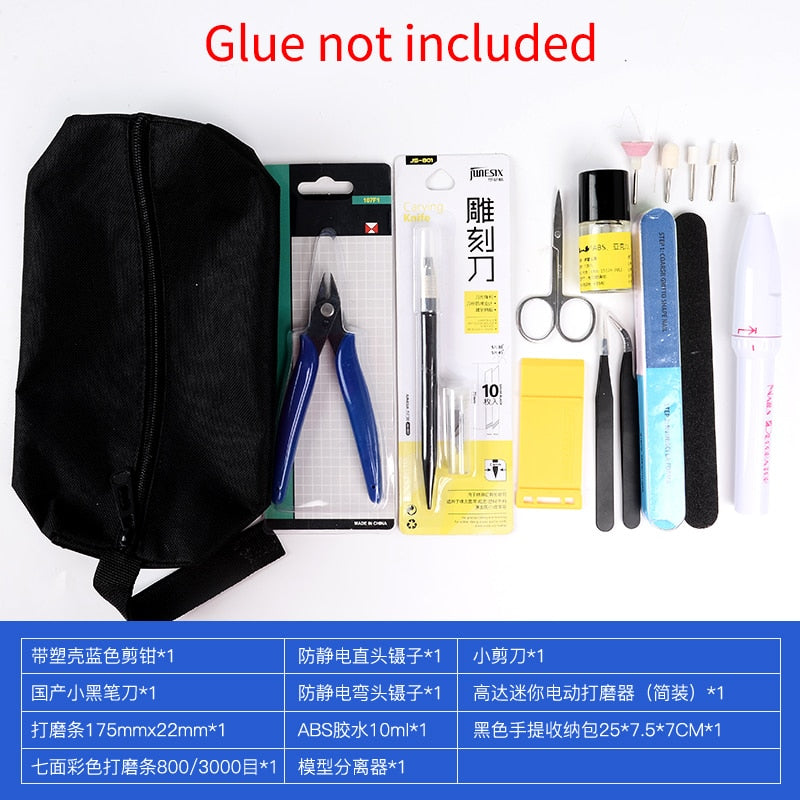 New Model Building Tools For Gundam Tools Hobby Military Model DIY Accessories Grinding Cutting Mat Polishing Tools Set(no glue)