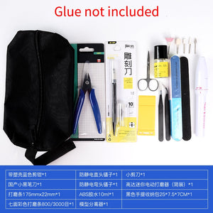 New Model Building Tools For Gundam Tools Hobby Military Model DIY Accessories Grinding Cutting Mat Polishing Tools Set(no glue)