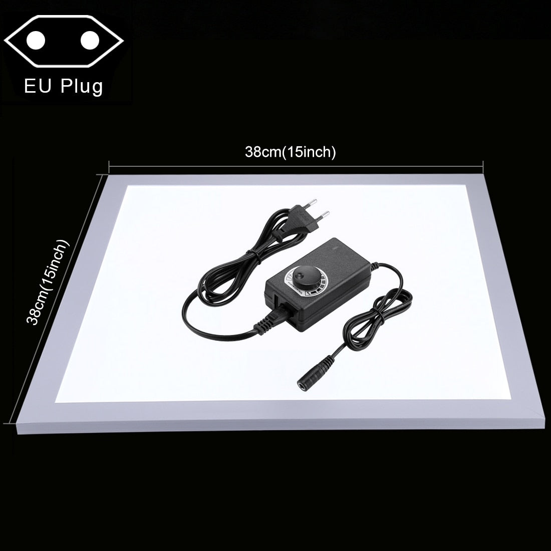 PULUZ 1200LM 15/15in/38x38 cm LED Photography Shadowless Bottom Light Lamp Panel Dimmable for 40cm Photo Studio Shoot Tent Box