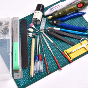 New Model Building Tools For Gundam Tools Hobby Military Model DIY Accessories Grinding Cutting Mat Polishing Tools Set(no glue)