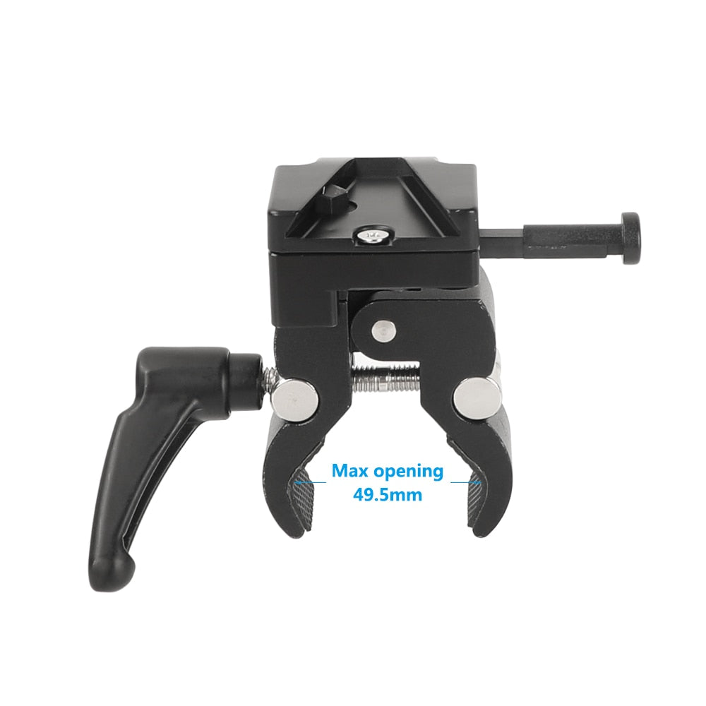 Kayulin Super Crab Clamp With Universal V-Lock Mount Quick Release Adapter For DSLR Camera Battery Photo Studio Accessory