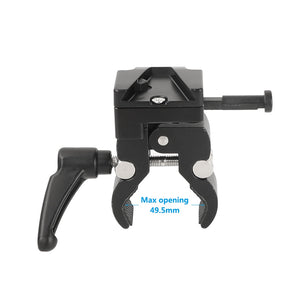 Kayulin Super Crab Clamp With Universal V-Lock Mount Quick Release Adapter For DSLR Camera Battery Photo Studio Accessory