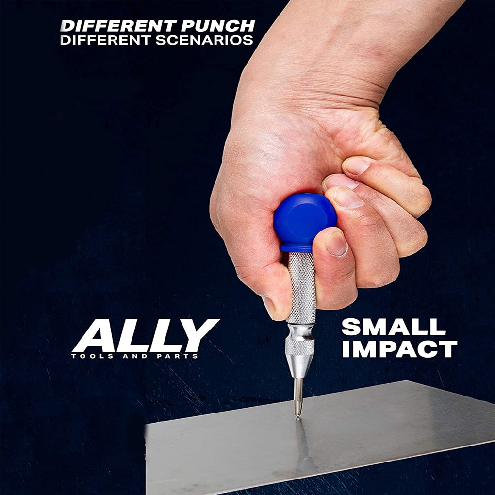 5-inch automatic center pin spring loaded mark center punch tool Steel Drilling Glass Breaker Press Dent Marker Positioner Hand