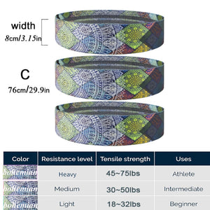Hip Fitness Resistance Bands Exercise Workout Set Fabric Loop Yoga Booty Bands 3-Piece For Leg Thigh Butt Squat Glute Equipment