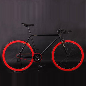 Fixie Bike Fixed Gear Bike 52cm Cycling City Bike Steel Frame Magnesium Alloy Wheel Single Speed Bicycle