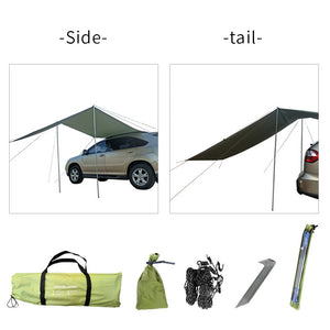 Car Tent Awning Waterproof Portable Outdoor Camping Tent Car Shade Sunshade Garden Beach Umbrella Travel Rooftop Rain Canopy