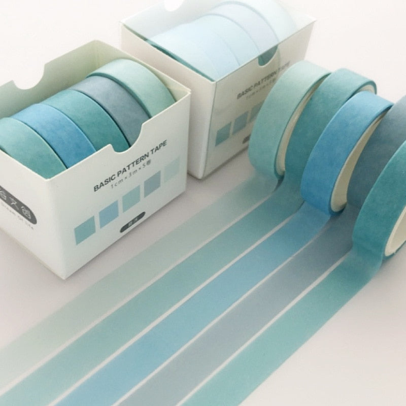 5pcs/set Printing Washi Tape Set Diy Masking Tape Cute Stickers School Suppliers Stationery Gift Presented By Kevin&Sasa Crafts