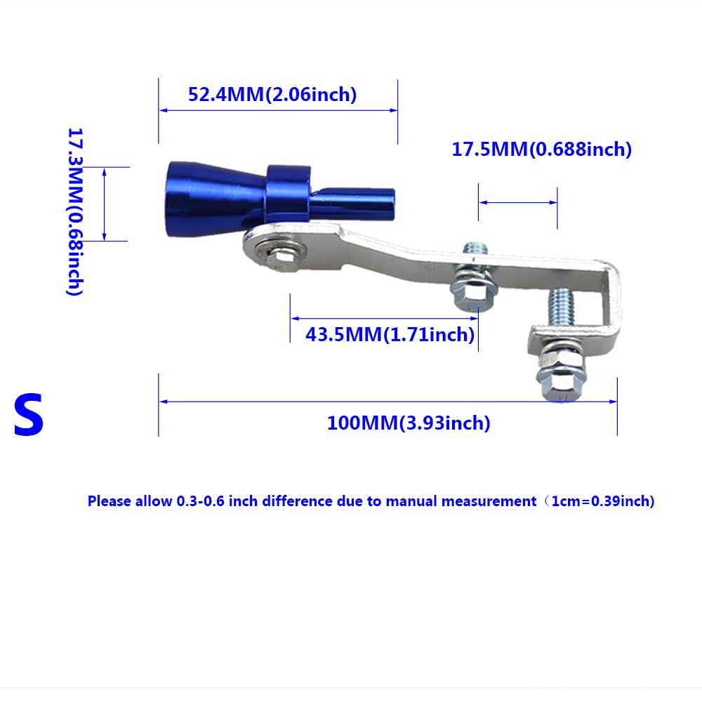 Brand New Universal Simulator Whistler Exhaust Fake Turbo Whistle Pipe Sound Muffler Blow Off Car Styling Tunning Red S/M/L/XL