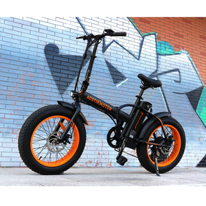 AOSTIRMOTOR A20 Folding Ebike 500W Electric Mountain Bike 20in Tire 36V 13Ah Battery Beach Electric Bicycle Fat Bike For Adult