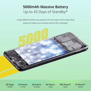 realme Narzo 50i Global Version Smartphone 6.5 inch Large Display Screen 4G/64GB 5000mAh Massive Battery 8MP Camera Mobile Phone