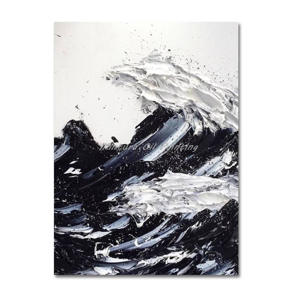 Mintura Wall Picture For Living Room Home Decoration Hand Painted Rich texture Modern Abstract Art Knife Oil Paintings on Canvas