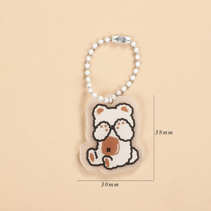 JIANWU Creative Cute Transparent 3 ring Mini Loose-leaf Hand Book Student Portable Notebook ring binder Kawaii School Supplies