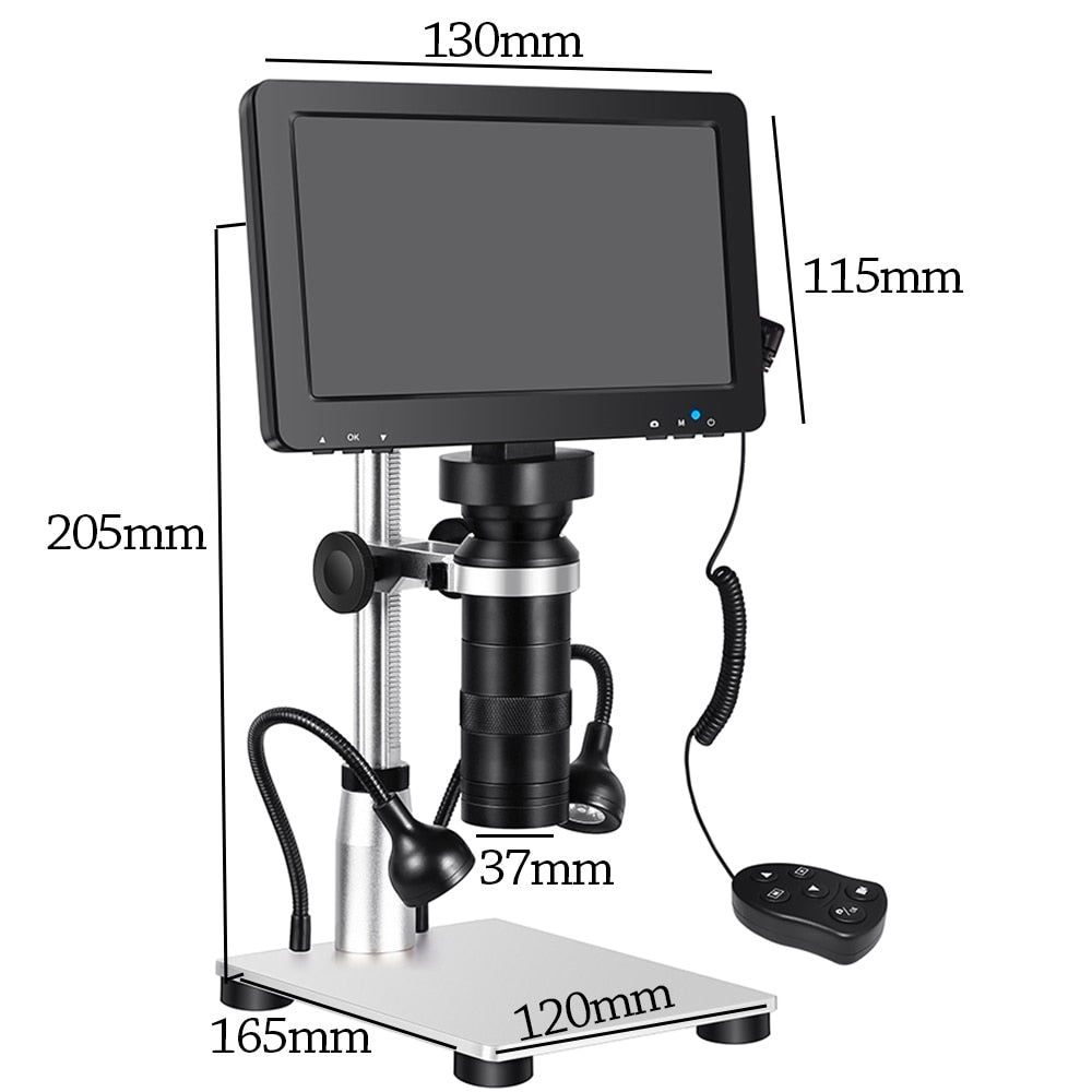 TDKMR 1200X 1080P USB High Definition Electronic Digital Microscope 7 Inch Large LCD Display for Soldering Cell Phone Repair