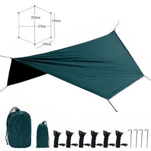 210T Waterproof Tarp Tent Shade Outdoor Camping Hammock Rain Fly UV Garden Awning Canopy Sunshade Ultralight Rhombus/Hexagonal
